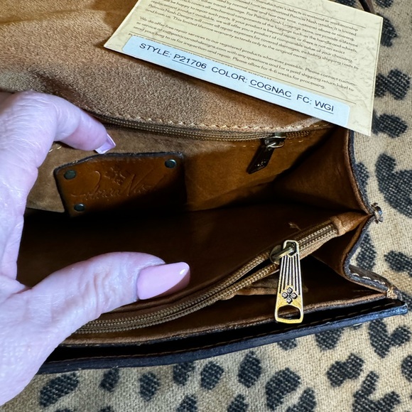 Patricia Nash Brown Leather Crossbody Bag - Picture 8 of 12